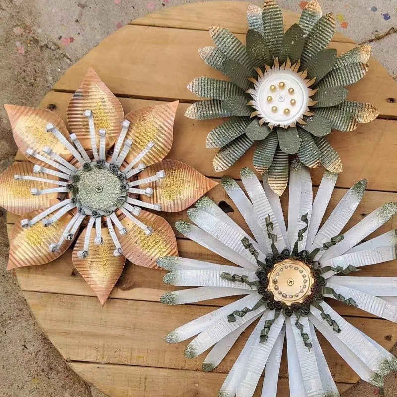 Wrought Iron Flower Wall Decor Set