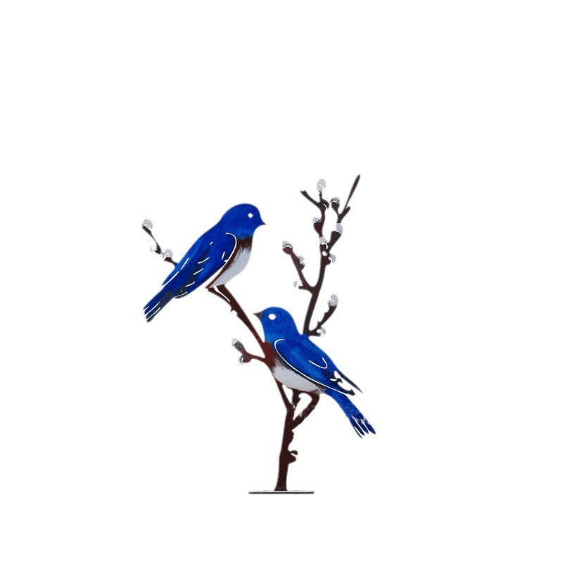 Wrought Iron Bird Silhouette Ornaments