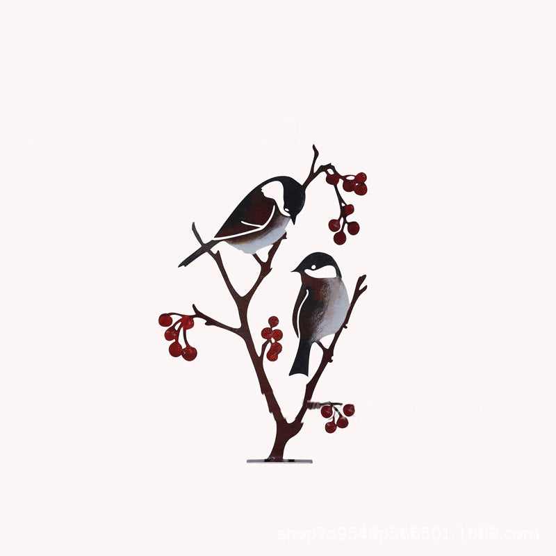 Wrought Iron Bird Silhouette Ornaments