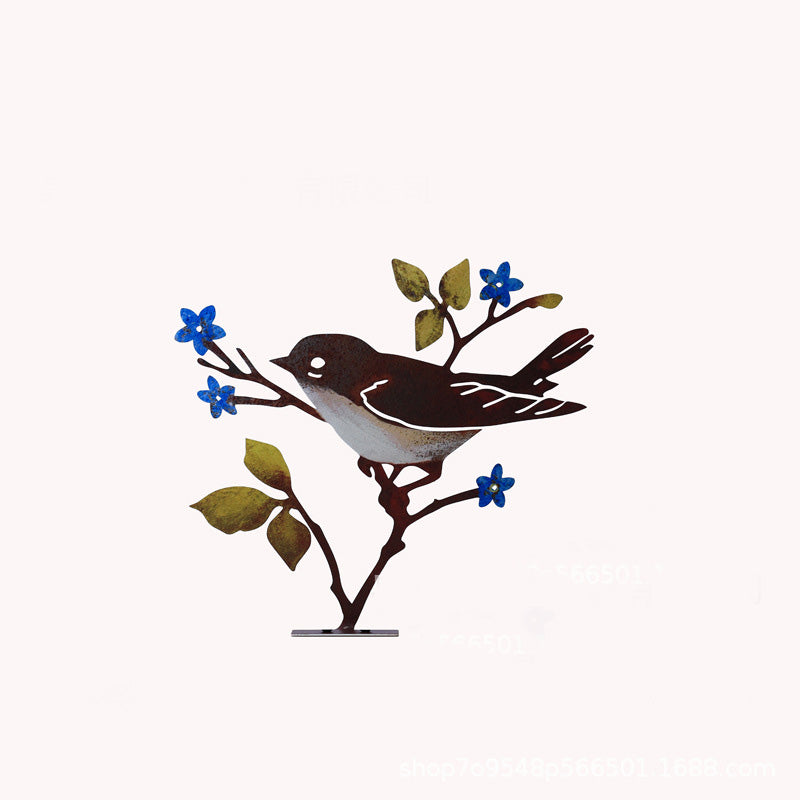 Wrought Iron Bird Silhouette Ornaments
