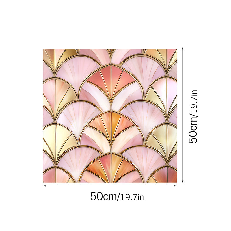 Colorful flower static glass sticker
