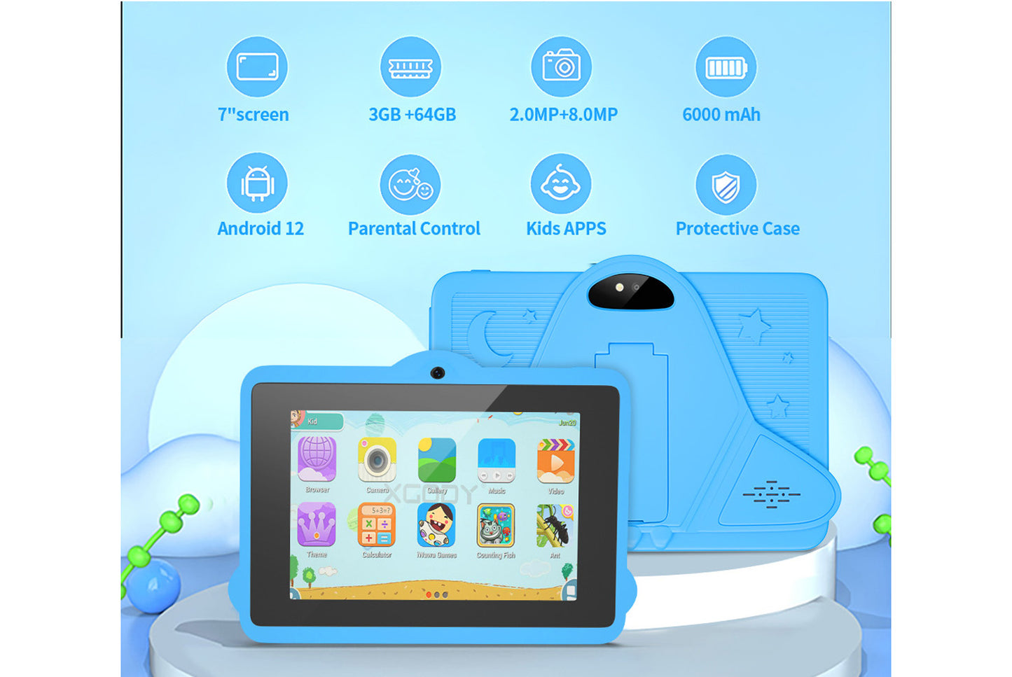 7-inch Android Kids Tablet WiFi Version (Two Colors Available)