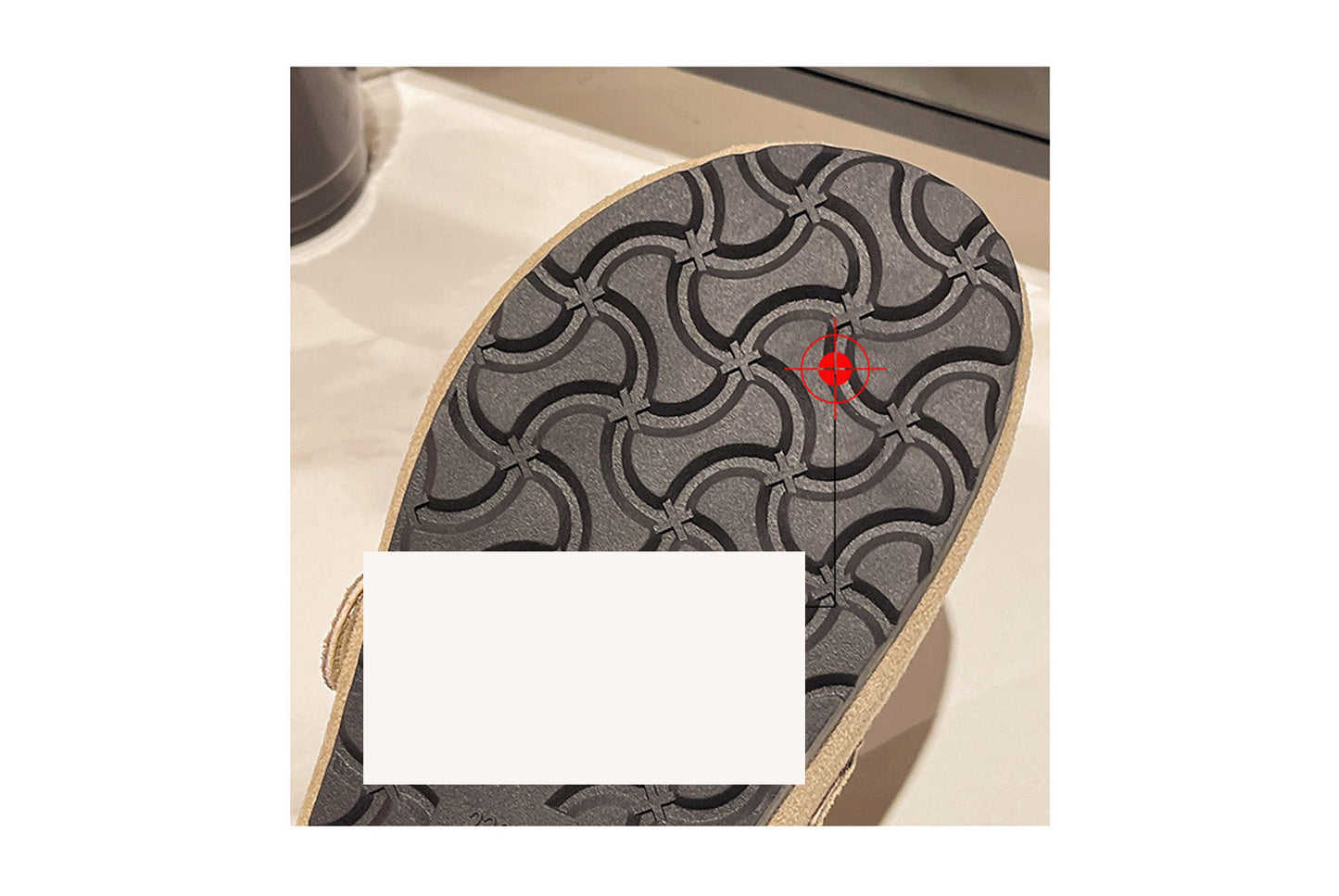 Matte Round-Toe Thick-Sole Birkenstock Slides