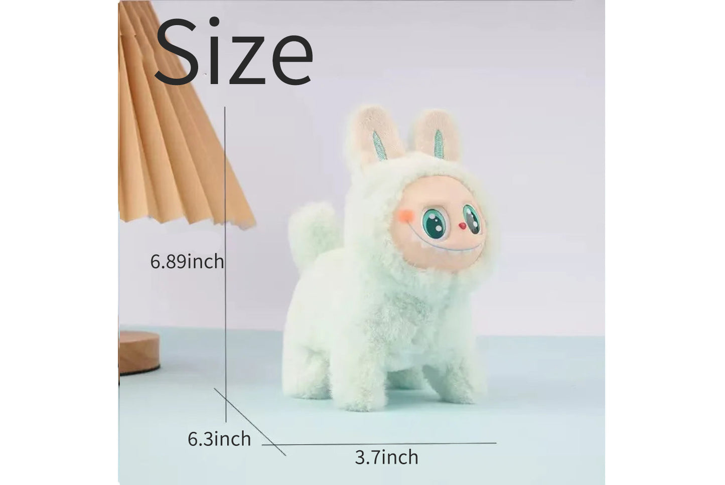 Labubu Electric Dog β Singing Plush Toy with Glowing Face & Wagging Tail