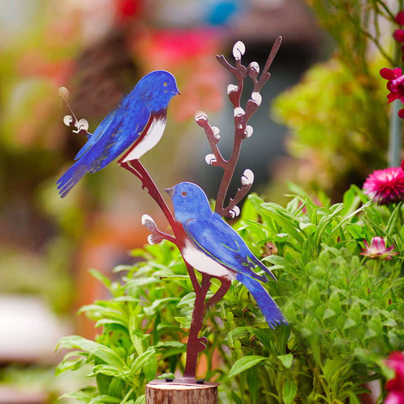 Wrought Iron Bird Silhouette Ornaments