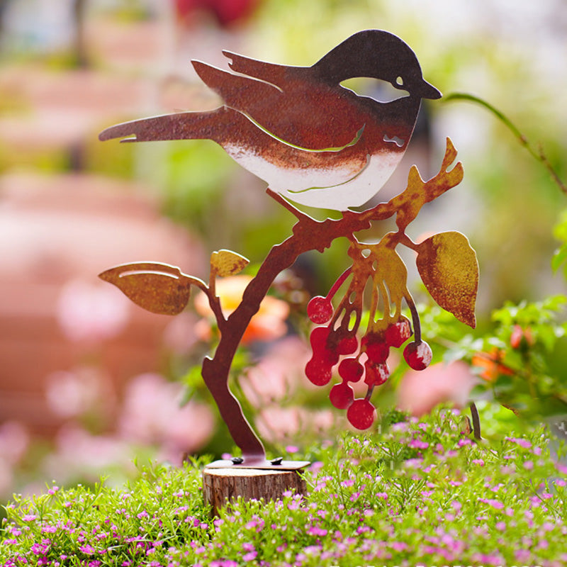 Wrought Iron Bird Silhouette Ornaments
