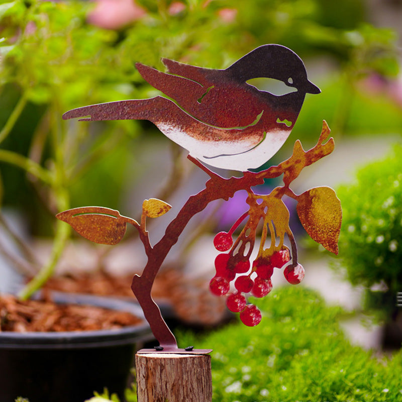 Wrought Iron Bird Silhouette Ornaments
