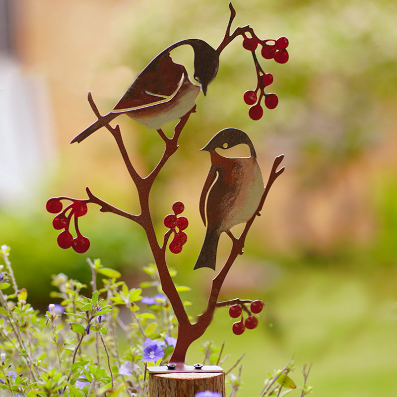Wrought Iron Bird Silhouette Ornaments