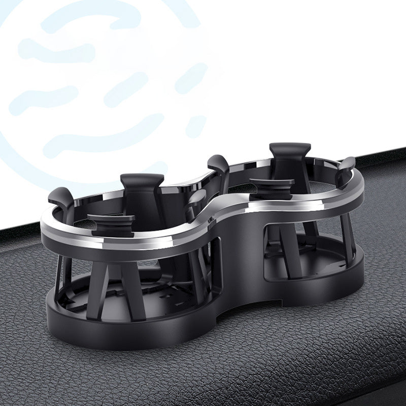 Car double-hole adjustable cup holder