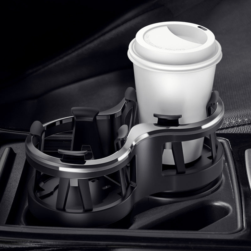 Car double-hole adjustable cup holder