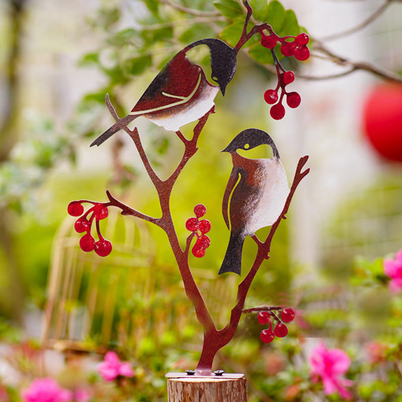 Wrought Iron Bird Silhouette Ornaments