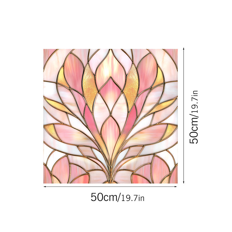Colorful flower static glass sticker
