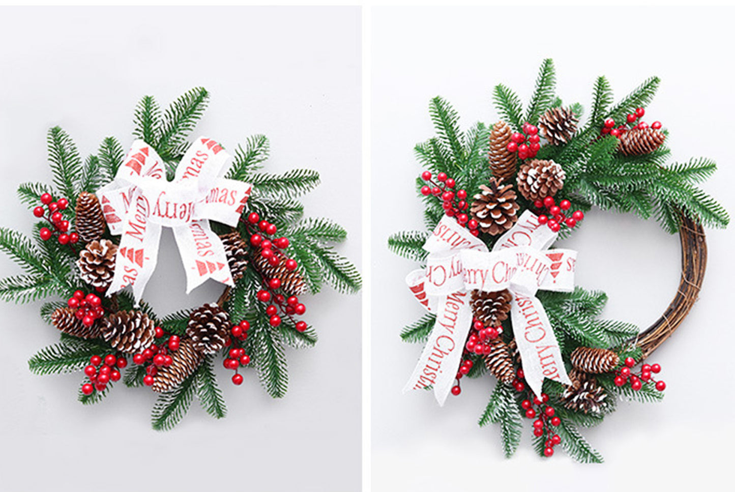 **Snowflake Christmas Tree Garland Rattan Horn Set**