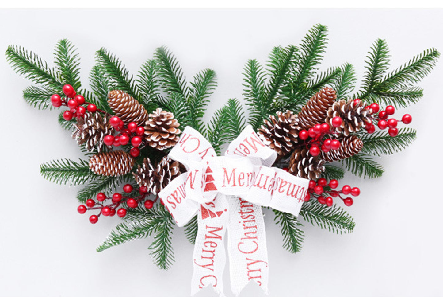 **Snowflake Christmas Tree Garland Rattan Horn Set**