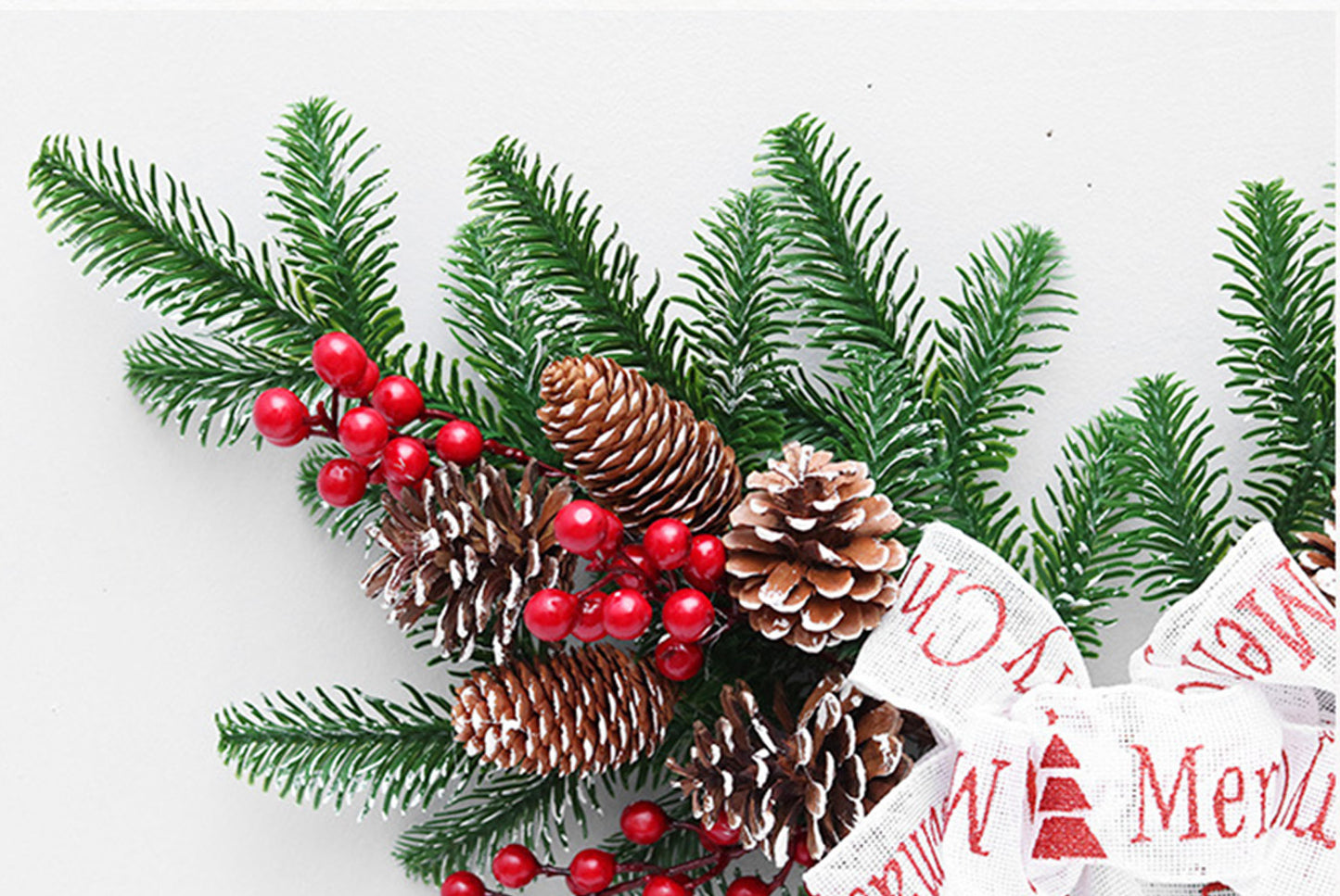 **Snowflake Christmas Tree Garland Rattan Horn Set**