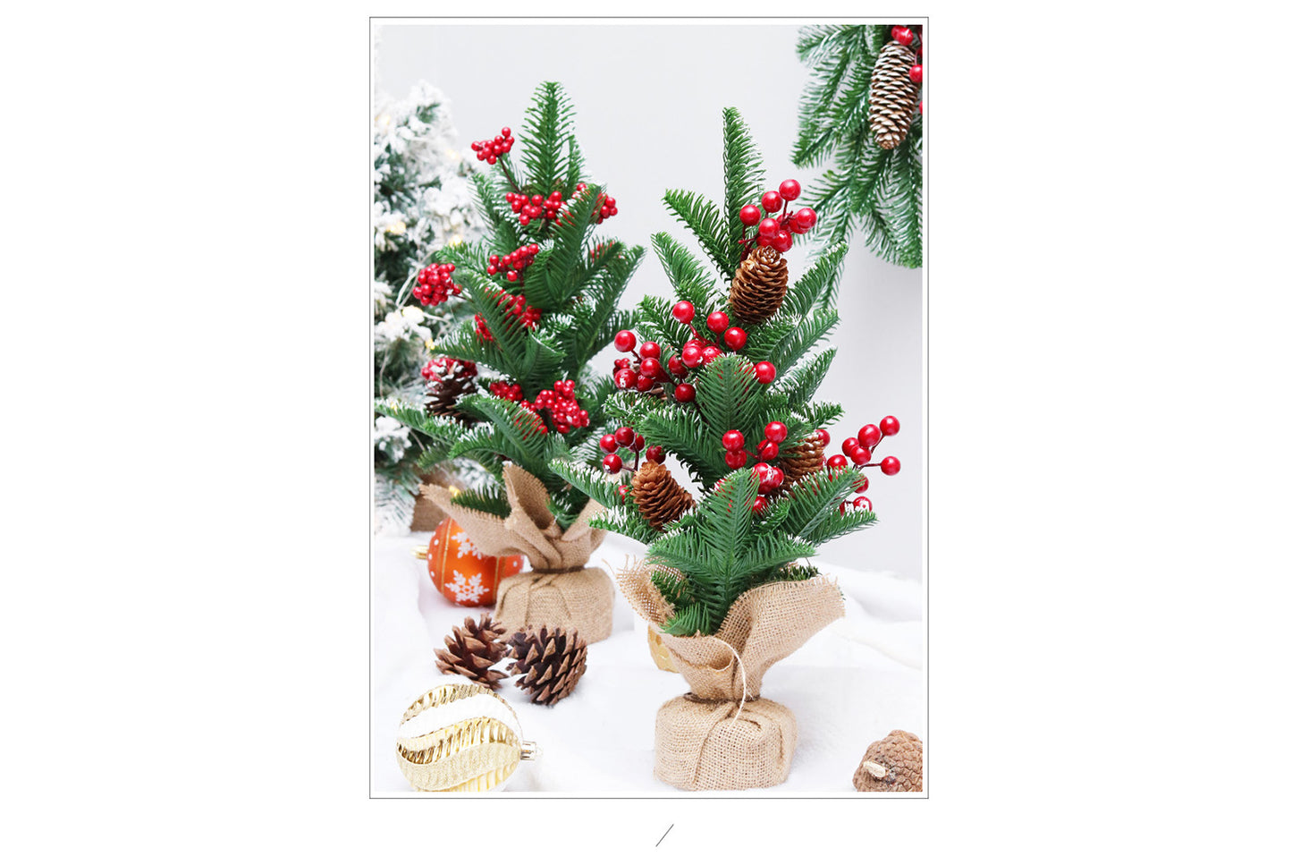 **Snowflake Christmas Tree Garland Rattan Horn Set**