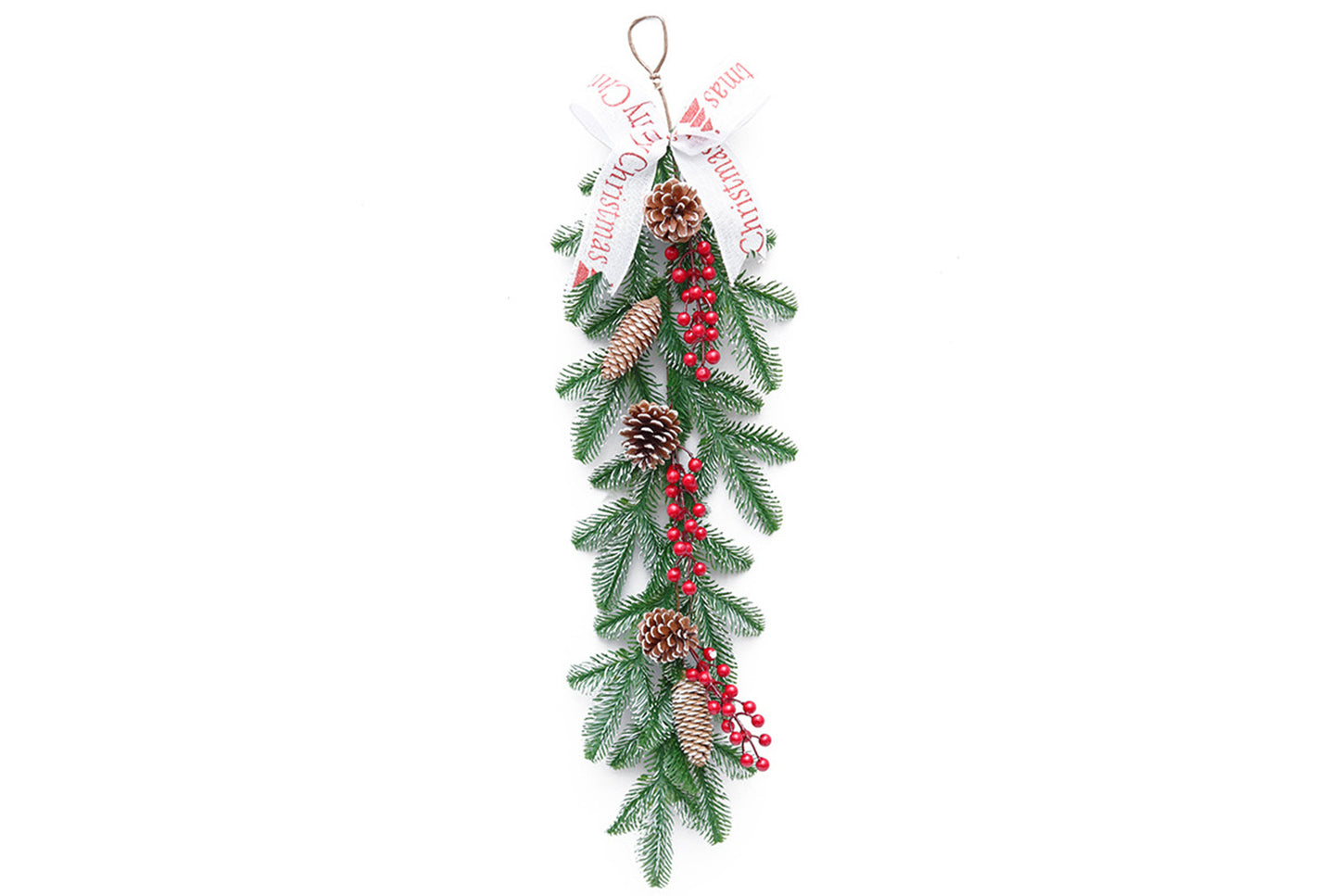 **Snowflake Christmas Tree Garland Rattan Horn Set**