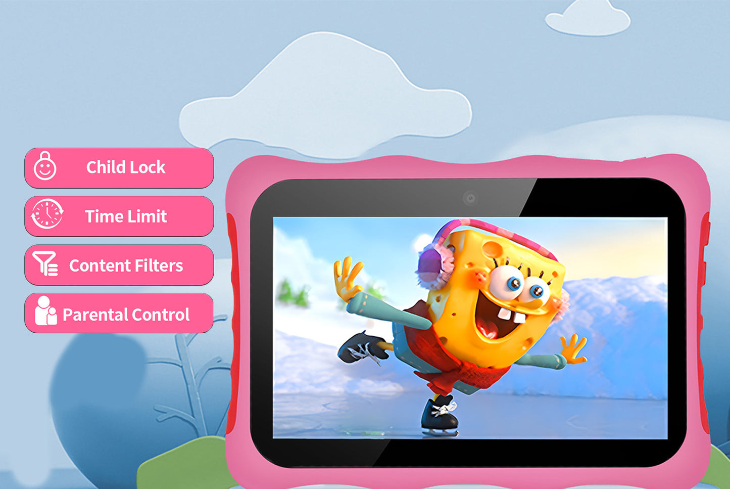 7-inch Kids Tablet with 1+16GB RAM, Two Colors Available