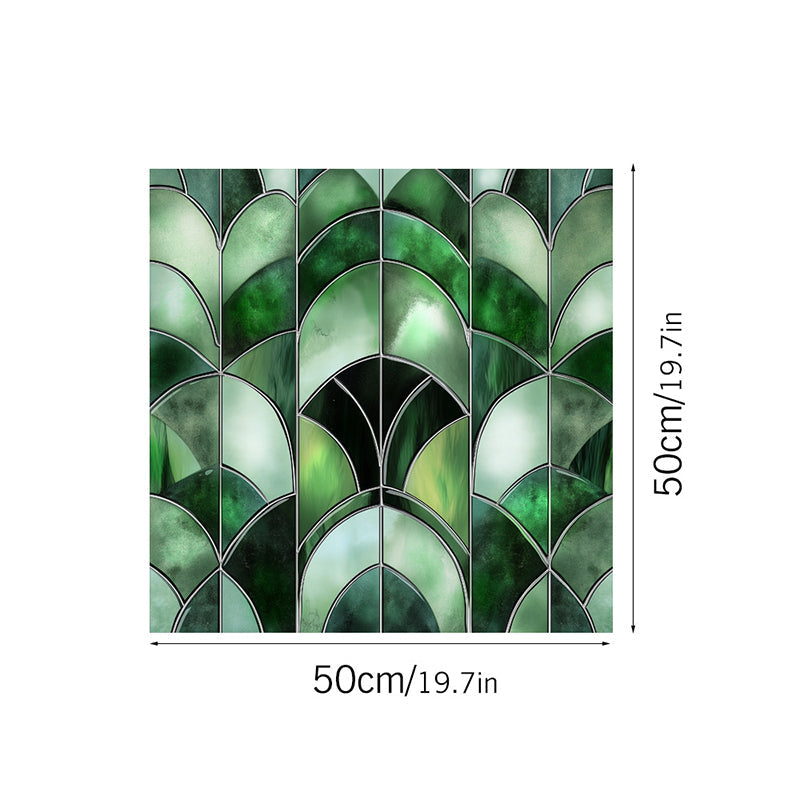 Colorful flower static glass sticker