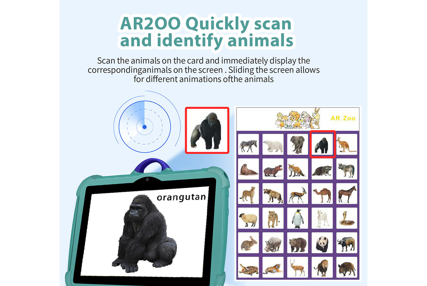 7-inch Kids' Tablet with Android 7.1, Shock-Resistant and Anti-Explosion Design