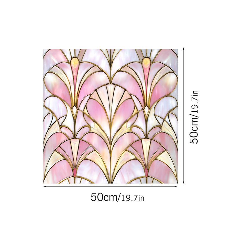 Colorful flower static glass sticker