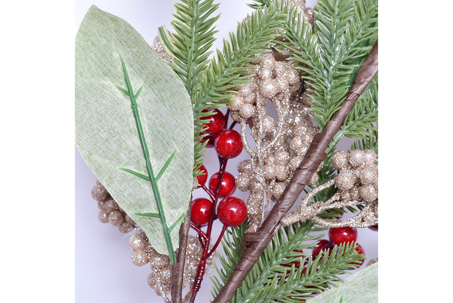 50cm Small Red Fruit PE Christmas Wall-Mounted Upside-Down Tree