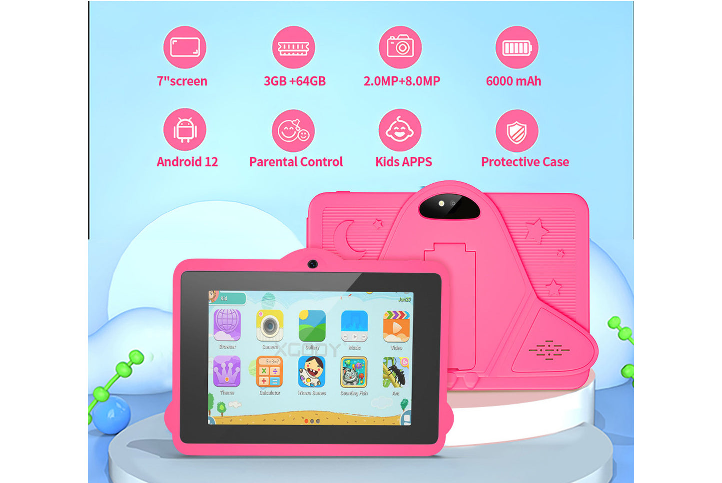 7-inch Android Kids Tablet WiFi Version (Two Colors Available)
