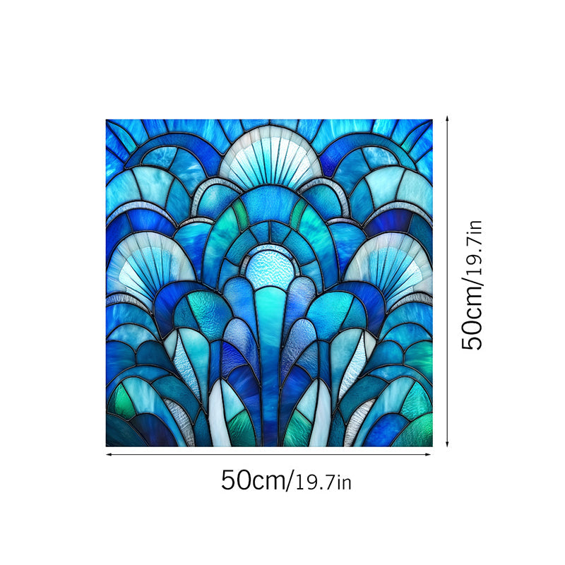 Colorful flower static glass sticker