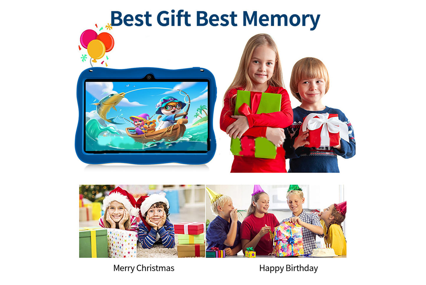 7-inch drop-resistant children's tablet for learning and entertainment
