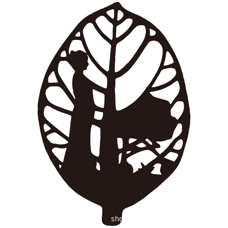 Wrought iron leaf decorations