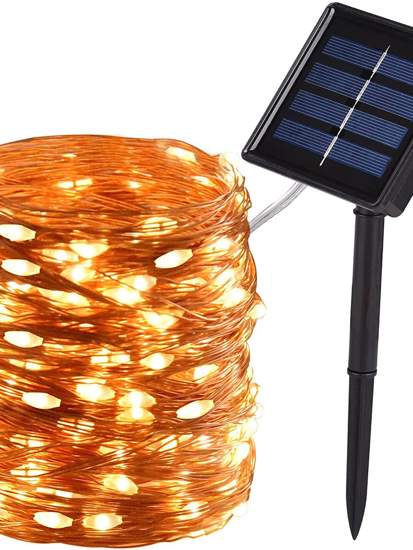 Solar remote control copper wire light string