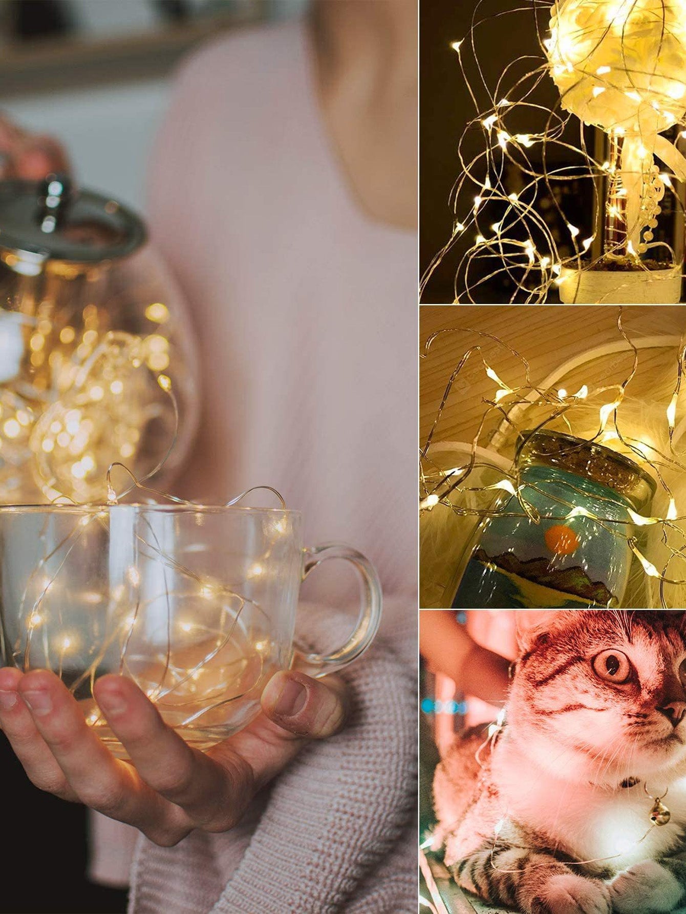 Solar remote control copper wire light string