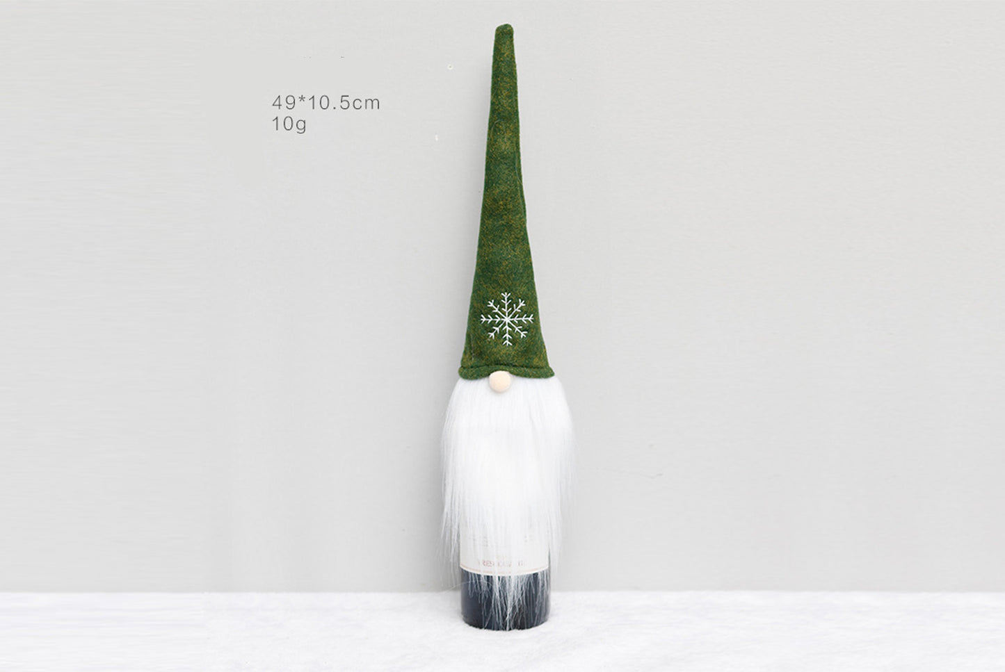 **Nordic Christmas Wine Bottle Cover (Faceless Old Man Snowflake Design)**