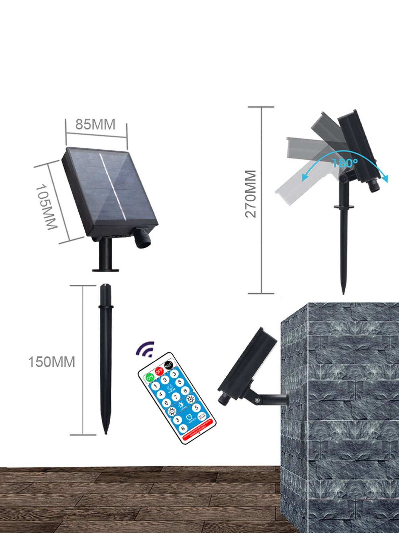 Solar remote control copper wire light string