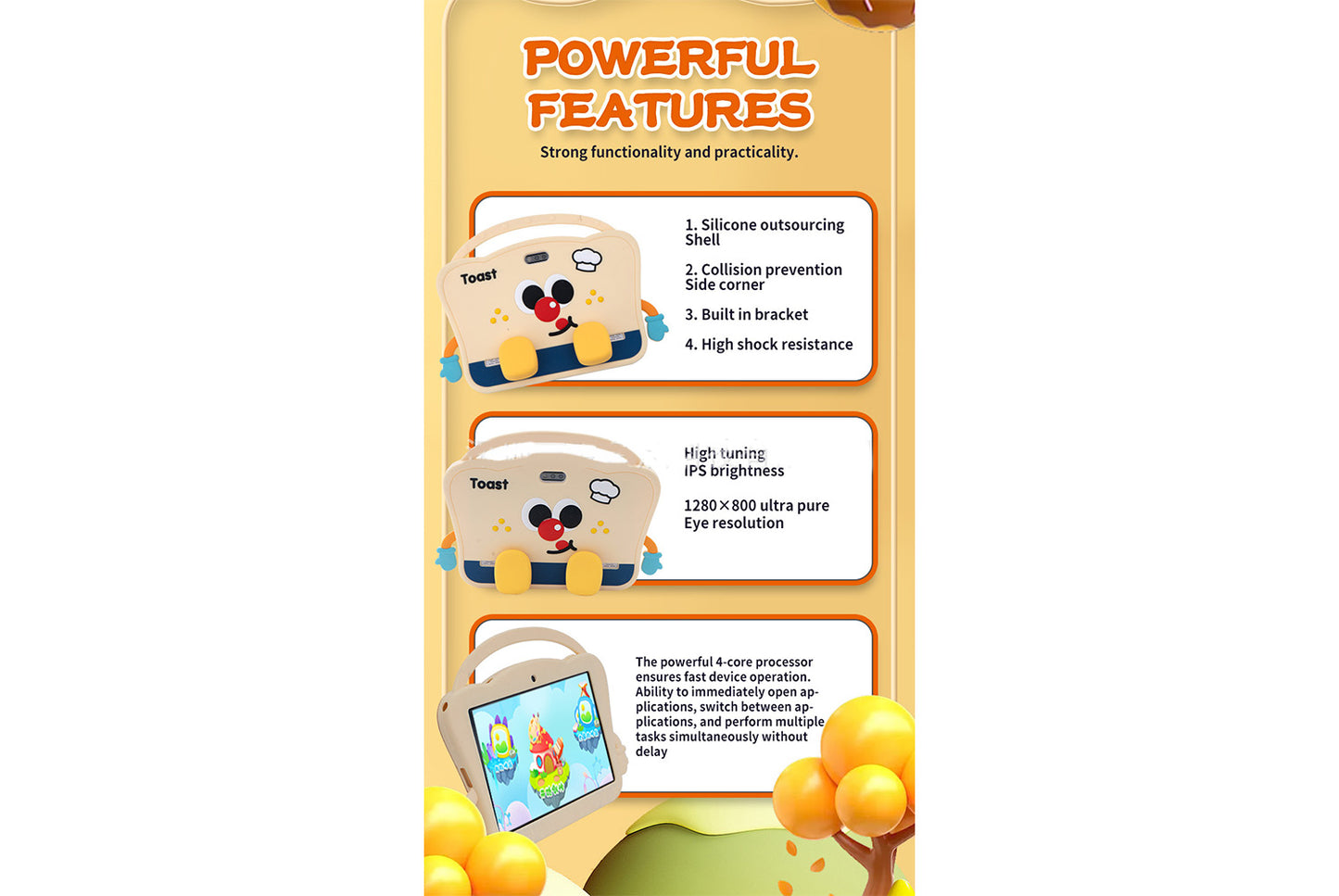 **8-inch Children's Learning Tablet 2+16GB Gift Box