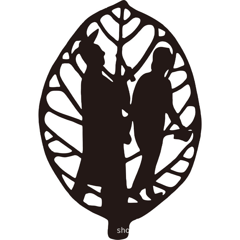 Wrought iron leaf decorations