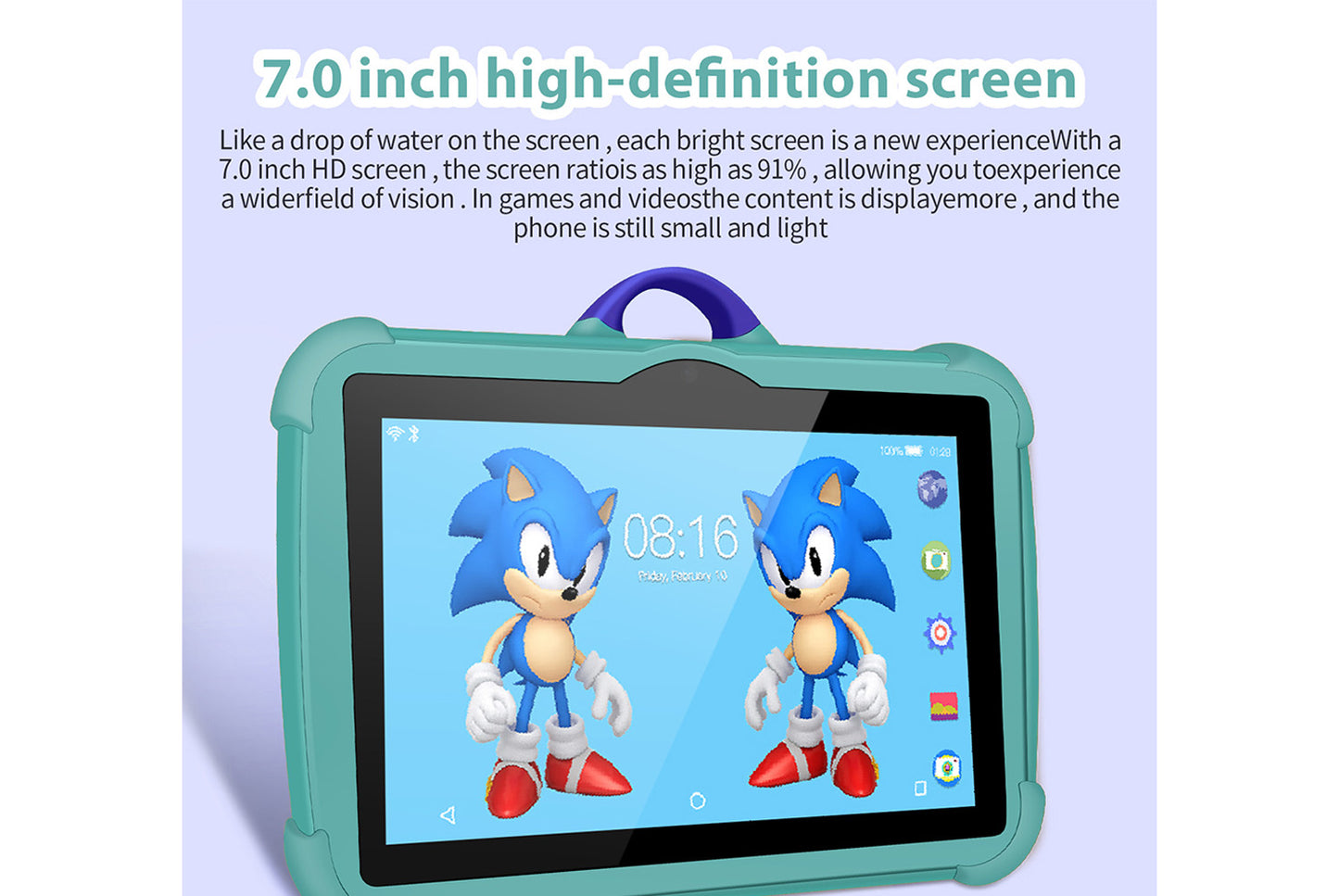 7-inch Kids' Tablet with Android 7.1, Shock-Resistant and Anti-Explosion Design