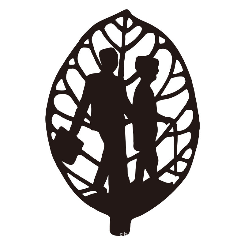 Wrought iron leaf decorations