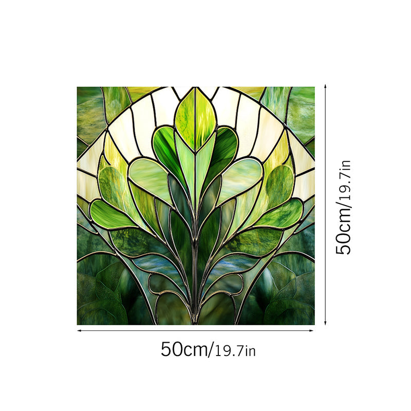 Colorful flower static glass sticker