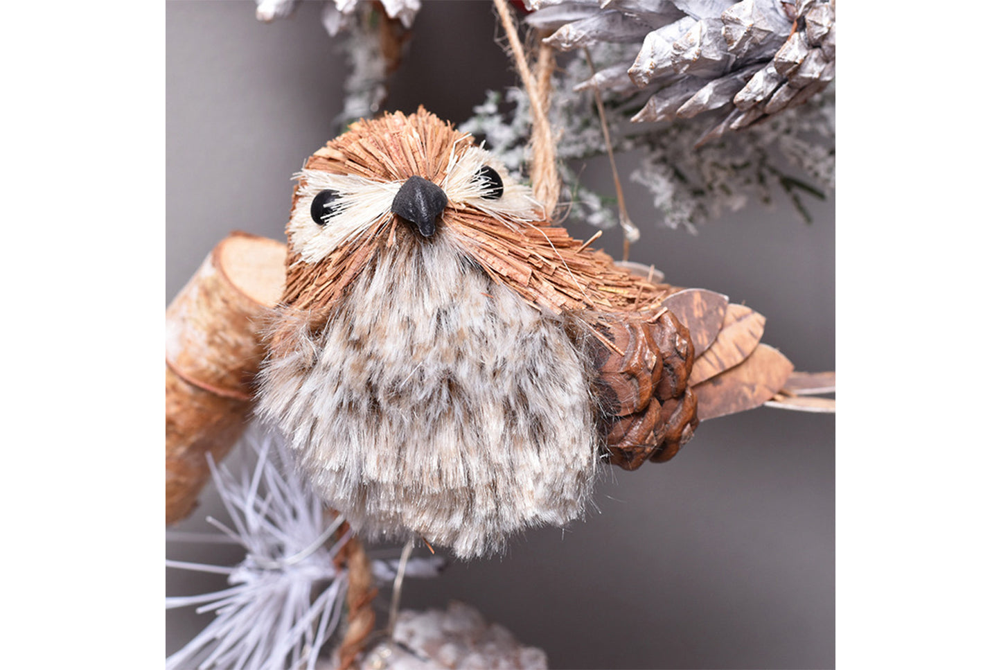 **Handwoven Wooden Bird Doll Pendant**