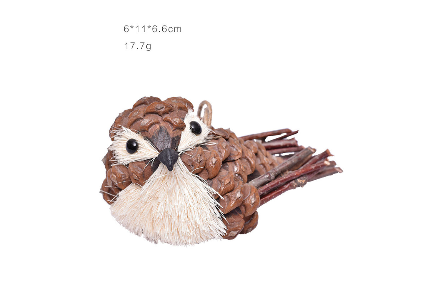 **Handwoven Wooden Bird Doll Pendant**
