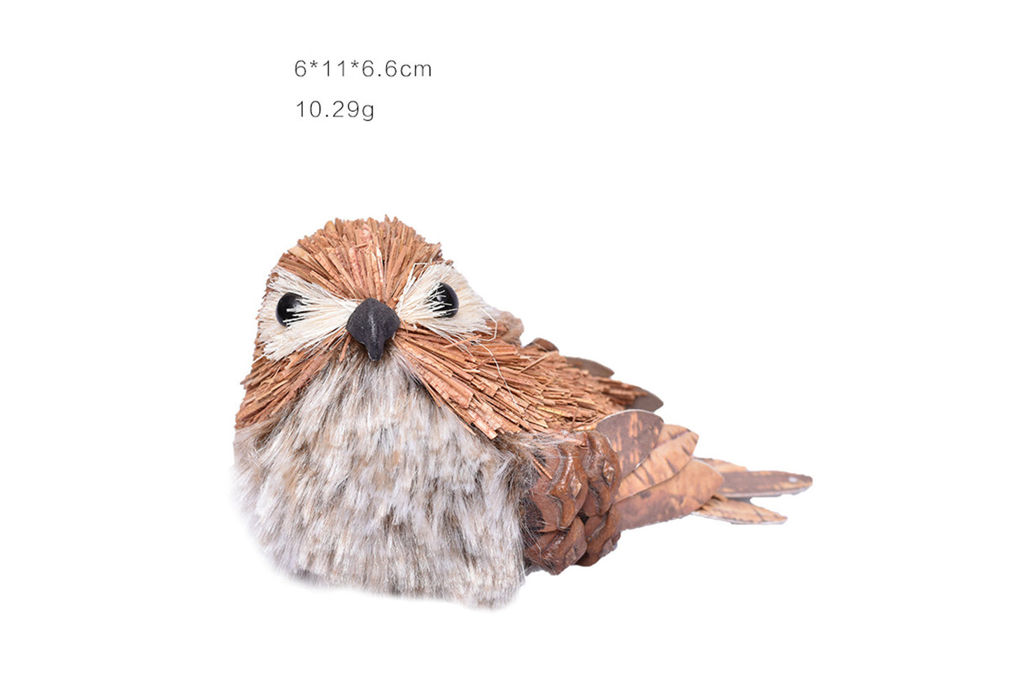 **Handwoven Wooden Bird Doll Pendant**