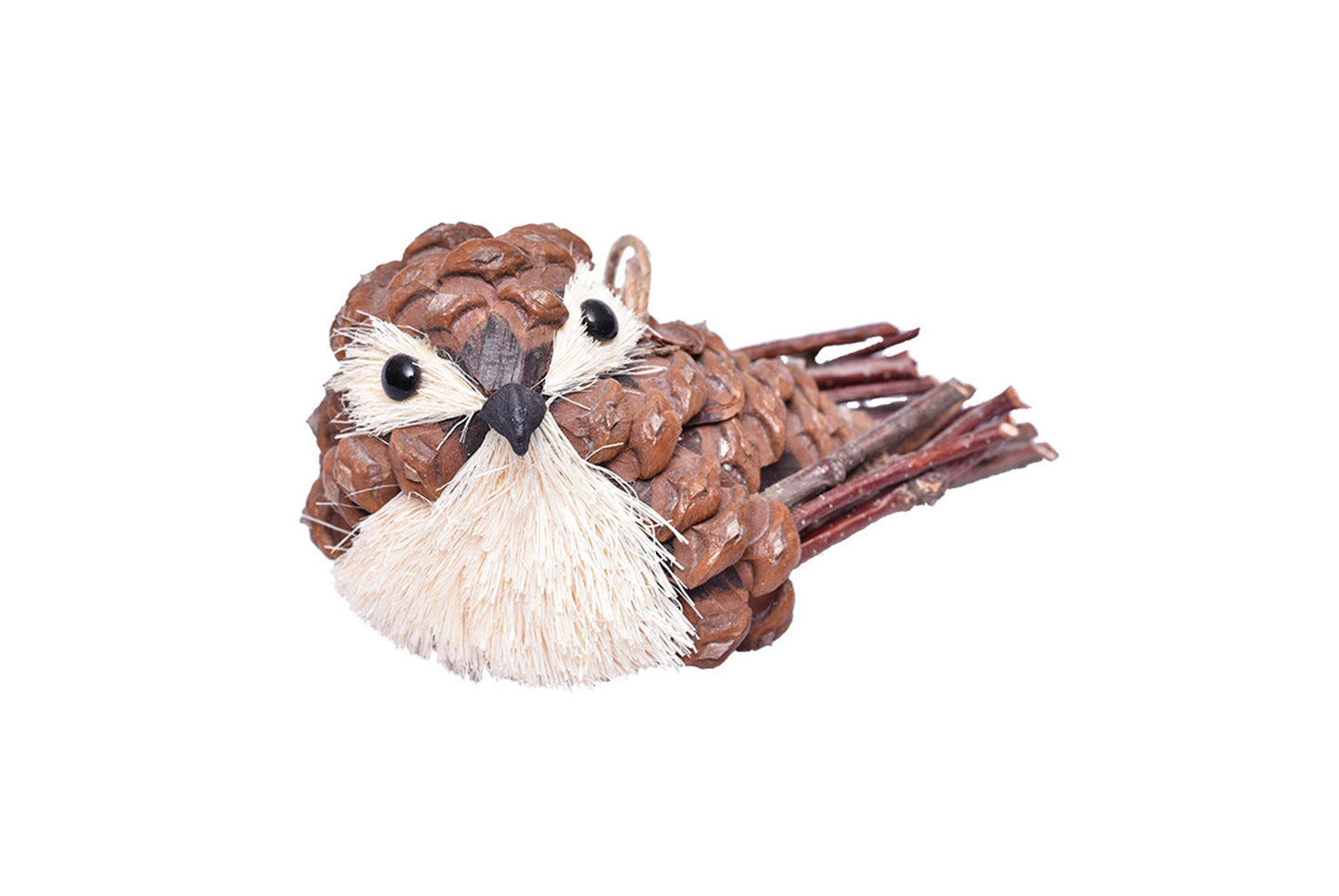 **Handwoven Wooden Bird Doll Pendant**