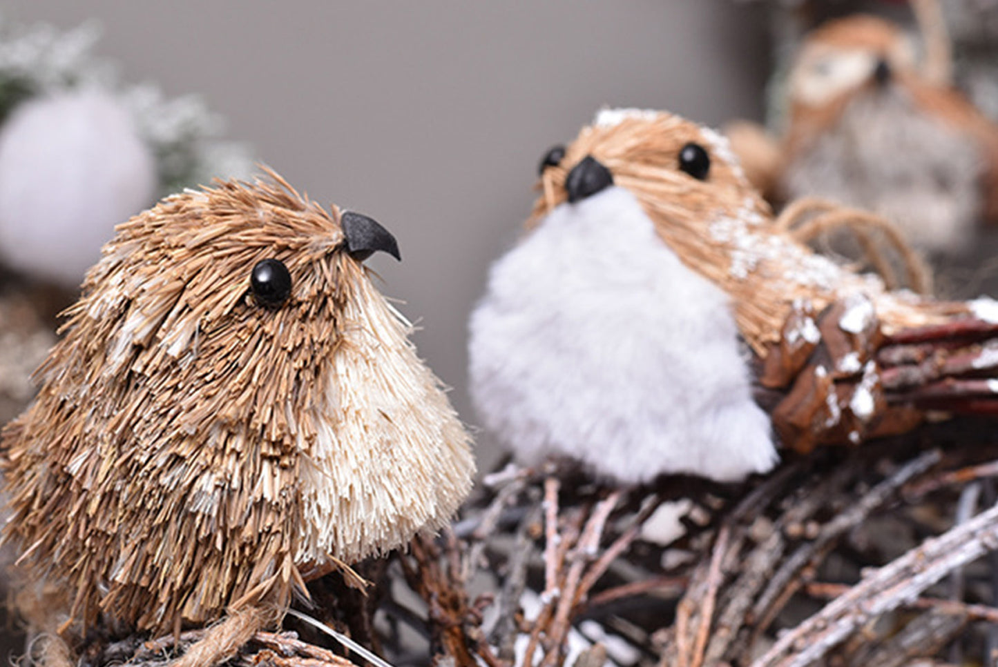**Handwoven Wooden Bird Doll Pendant**