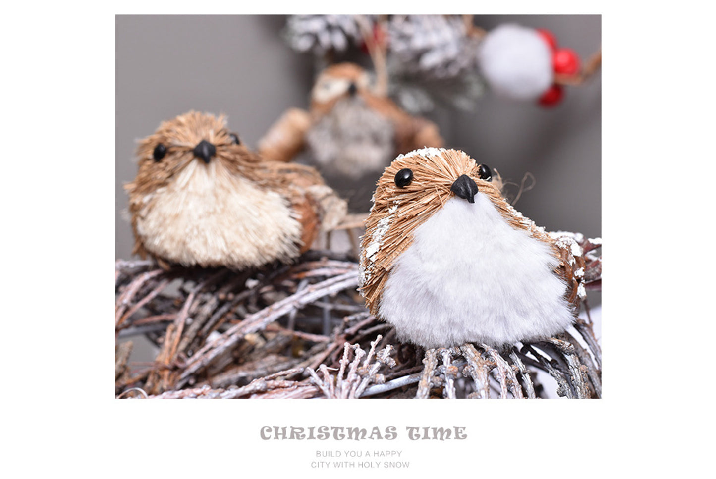 **Handwoven Wooden Bird Doll Pendant**