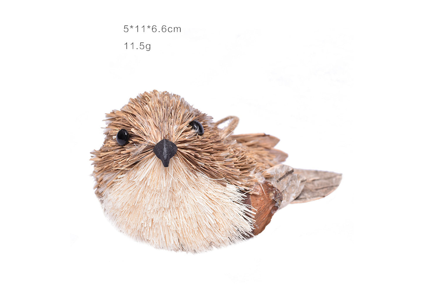 **Handwoven Wooden Bird Doll Pendant**