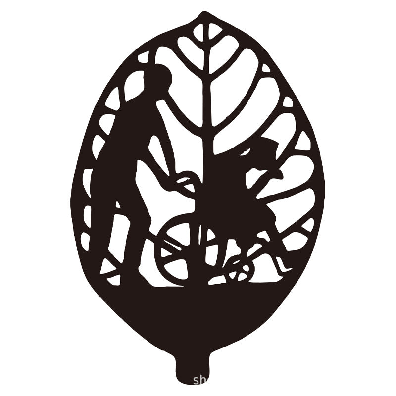 Wrought iron leaf decorations