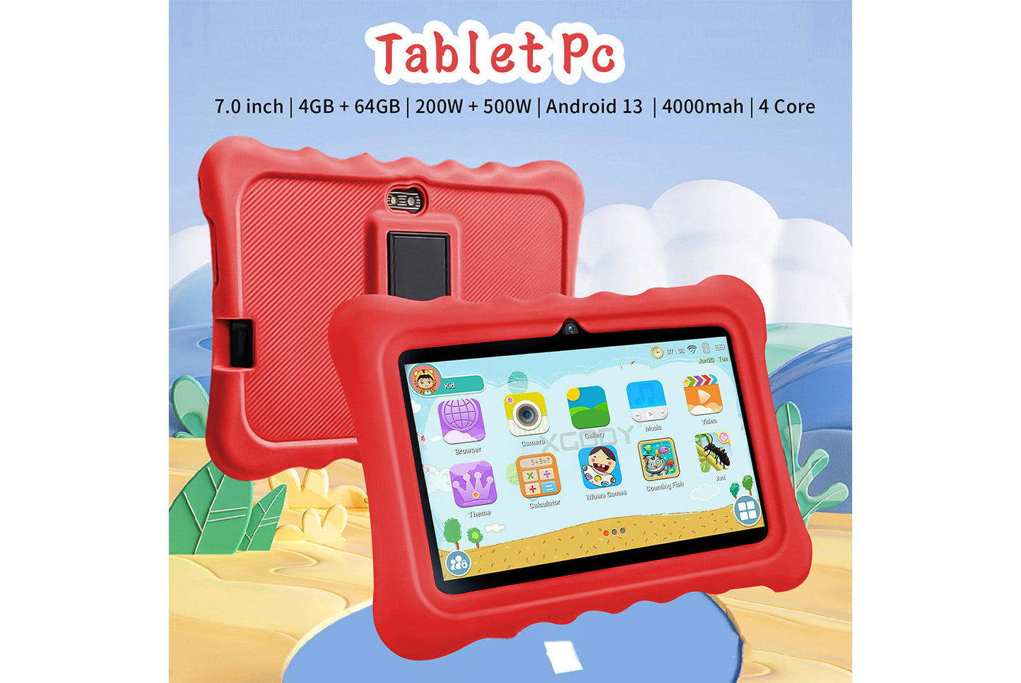 7-inch Q88 Kids Tablet with HD Screen