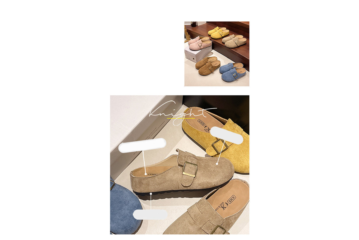 Matte Round-Toe Thick-Sole Birkenstock Slides
