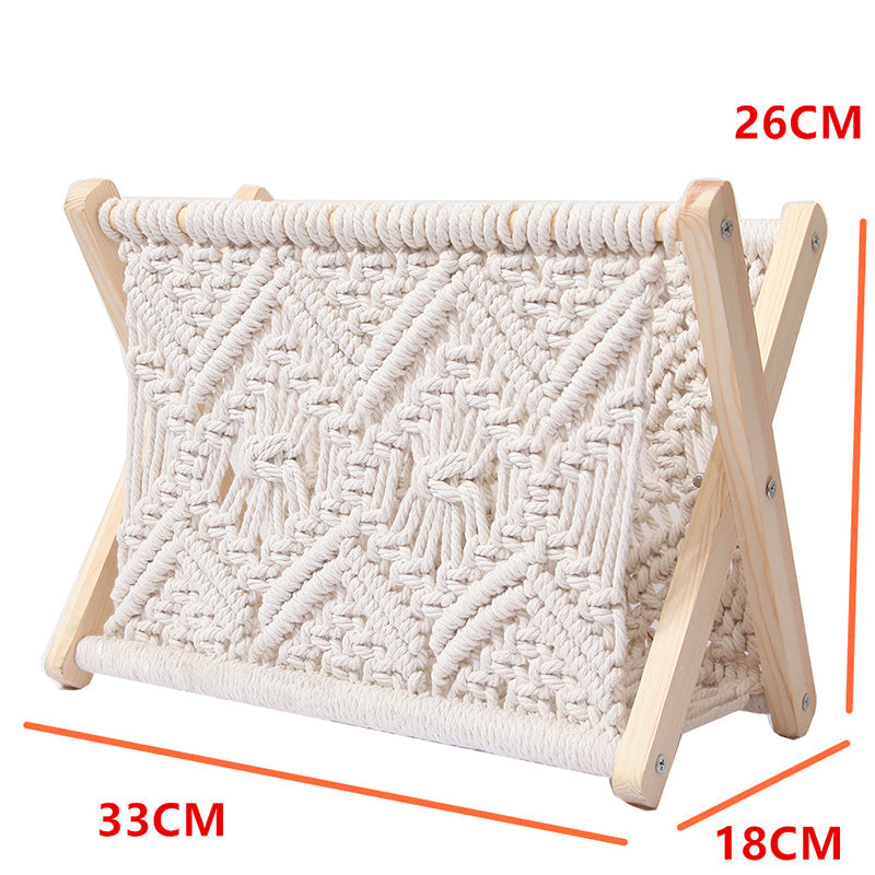 Cotton rope woven storage rack
